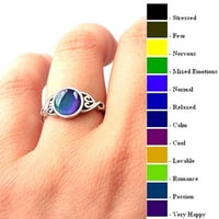 Žene okrugli Fau Gem Inlaid Hollow Temperatura Promjena boje Mojsinski nakit