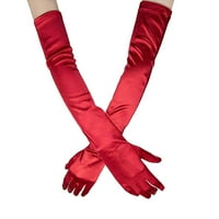 Xinqinghao Casual rukavice rukavice vjenčanje y performanse duge ženske haljine večernje rukavice za odrasle rukavice crvene boje