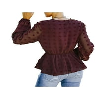 Qiylii ženski tassel casual vrhovi, ženske pulover s dugim rukavima s dugim rukavima s dugim rukavima
