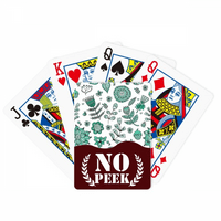 Zeleni cvjetovi crtaju S Peek Poker igračka karta Privatna igra