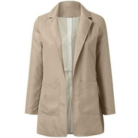 Odjeća Plus size zimski lagani kaput otvoreni prednji revel Solid Color Radni ured Blazer revel Outerwears