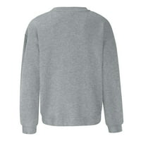 Ženski džemper Ženski pulover Zabavni grafički print okrugli vrat Dugi rukavi dugim rukavima Duks s