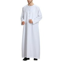 Muškarci Thobe Arab Musliman Nose Kaftan Thobe Bliski Istok Saudijska Arabija Islamska Dubai Haljina Haljina Pakistana Muška odjeća