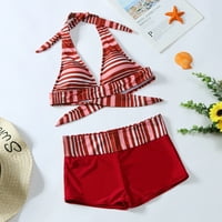 RELANFENK kupaći kostimi za žene Modni ljetni dvoper kupaći kostimi s prugama zavojnim kostimima kupaći
