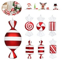 Božićni lillipop ornament Candy Cane Viseći božićni dekor, ukrasi za bombone Xmas Drvo viseći četveni bomboni za kućnu Xmas Tree Božićnu zabavu
