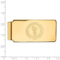 Čvrsta 14K žuto zlato Službeni univerzitet u Montani Slim Business Cret Waller Clip Crest