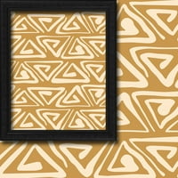 Klasični turski ručnici Poliester digitalni tiskani moderni geometrijski trouglovi filtriranje šipki za džepne šipke za zavjere za dnevnu sobu spavaća soba (senfl žuta, 52x95