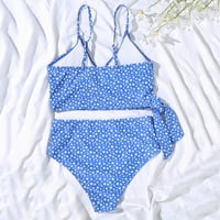 Ženski bikini kupaći kostimi za plivanje Bikini postavlja visoke rezane rebrastom izrezu dvije kupaće