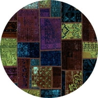 Ahgly Company u zatvorenom okruglom patchwork svijetloplavim prelaznim prostirkama, 8 '