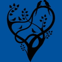 Drvo ljubavnih juniors Royal Blue Graphic Tee - Dizajn ljudi