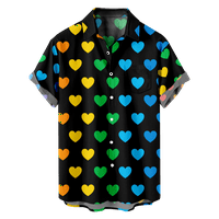 Gradilište Rainbow Grafički grafički muški kratki rukav izvrsne havajske košulje za rođendanski poklon