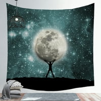 Goory Moon tapestrija Galaxy tapiserija tapiserija zvjezdanog neba tapiserija Mystic Psihodelic Art Tapisestry Wall Welling za uređenje doma
