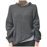 Viikei džemperi za žene Cardigan džempere za žene Žene Modni labavi pulover Puno boje dugih rukava Duks