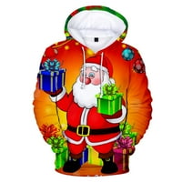 3D Print Božić Santa Claus Duks modni kapuljač Casual Labavi puloveri Božićni hoodie