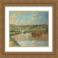 Claude Monet Matted Gold Ornate uokvirene umjetnosti 'kasno popodne u Vetheuilu'