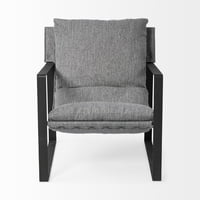 Homeroots Kamena metalna stolica za rezanje, siva i crna
