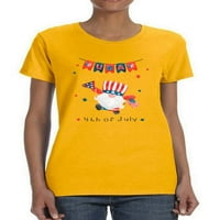 Patriotsko gnome w zastavama majica-majica -Image by shutterstock, ženska XX-velika