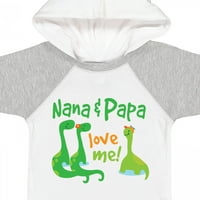 Inktastic Nana Papa Love Me Grandchild Dinosaur Poklon Baby Boy Bodysuit