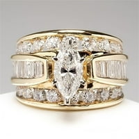 Umitay luksuzni dijamantni prstenovi za žene, moda cirkonijska zabavna prstena godišnjica vjenčani bend