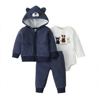 Djevojke toddlera Outfit Boys Boys Fall Winter Pamuk Kaput sa kaputama za kapute za kaput ROMPER BODYSUIT