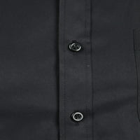 Muška košulja s dugim rukavima Solid Slim Fit Casual Business Formalno Majice sa džepom ZSSCL Crni medij