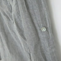 Bluze za žensko dugme za dugme dugmeta za dugme sa spuštenim koktelom i zabavnim čvrstim laganim ljetnim