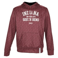 Muška sredstva Crimson Indiana University South Bend Titans Tata Ime Drop Pulover Hoodie