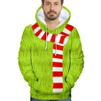 Smiješan božićni džemper za dječake i djevojke, 3D hoodie-cosplay noseći šal uzorak