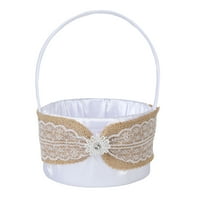 Ukrasi cvjetne košare prsten jastuk vjenčani pokloni bijela plastična krpa Svečane zalihe
