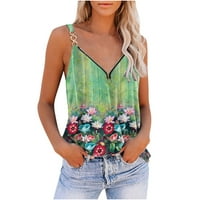 Osnovna casual odjeća CAMIS-u ljetni ženski modni vrhovi tendera udobna odjeća cvjetna grafička majica