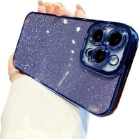 Kompatibilan sa iPhone Pro Case Glitter Luxury Slatka fleksibilna blikova poklopac za zaštitu fotoaparata