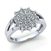 Real 2carat okrugli rez Diamond Dame Bridal Clother Cvjetni godišnjica Angažovanje prstenasto 14k ruža, bijeli ili žuti zlatni GH I1