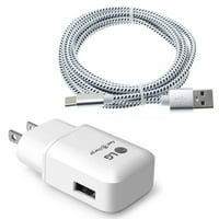 Za TCL XE 5G - 18W brz kućni punjač, ​​6FT USB-C kabel električni adapter QC3. TIP-C PUTNI ZIDNI AC