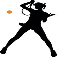 Ženski tenis Silhouette Zidni naljepnica od strane Wallmonkeys Peel i Stick Graphic WM212422