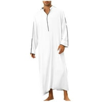 Muška muslimanska odjeća Robe Dubai duga haljina etnička odjeća Pulover casual white xl