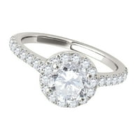 Mauli dragulji za angažman za žene za žene Carat Halo Angagement Diamond Ring Crafted SOng 14K čvrsto