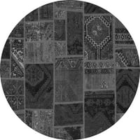 Ahgly Company u zatvorenom okrugli patchwork sivi prijelazni prostirci, 7 'okrugli