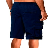 Glookwis Men Button Plaže Kratke hlače Classic Fit Beachwebrow Lounge Casual Ljetne kratke hlače Zipper Mid Squiste dno Mini pantalone