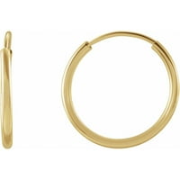14K žuto zlato polirano beskrajne fleksibilne minđuše nakita za žene za žene -. Grama