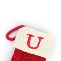 Seyurigaoka božićni poklon čarapa naljepnica inicijala snježna pahuljica