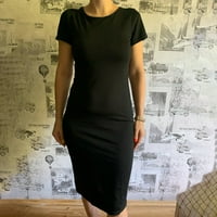 Haljine za žene Himeway Ženska modna seksi bag košulja košulja s kratkim rukavima s kratkim rukavima crna m