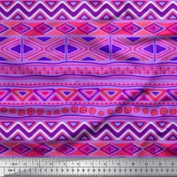 Soimoi Satin Silk tkanina Aztec Geometrijski tiskani tkaninski dvorište širom