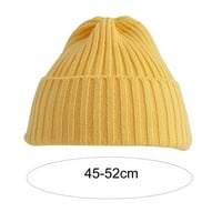 -Groee deca zimska šešir mališani rebrasti pletena pašnjaka debela Chunky Cap mekani utočani topli šešir