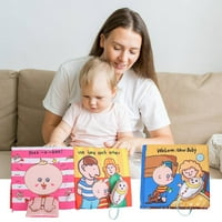 BABY Mekana krpa knjiga Rezervirajte 0-mjesečne interaktivne tkanine za novorođenčad i mališane Obrazovne krpe za knjige Senzorne igračke Čitanje i dodirivanje poklona za igranje za djecu rano ekonomska
