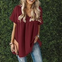 Njoeus ženske vrhove Dressy casual blusas de mujer elegantes žensko proljeće i ljeto u boji s kratkim