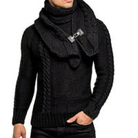 WANGXLDD Zima spoljna trgovina Muška modna pletena BIB odvojiva pulover Duwever u boji