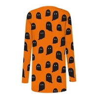 Plus veličine Kardigan dugih rukava Žene srednje dužine Zimski džemper Halloween Grafičke košulje Prevelizirana