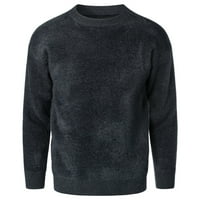 PIMFYLM dugi pulover džemperi za muškarce MENS pulover Dukseri se DRESSY tamno siva m