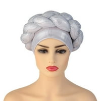 DMQupv kašika šešir Modni ženski pletelica pletenica hat ruffle rak zamotavanje kapa za spavanje satena