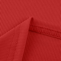 Haljina za slobodno vrijeme - Modni casual dugih rukava O-izrez Čvrsti gumb Labava haljina crvena xxl